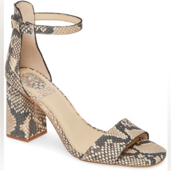 Vince Camuto Snake Print Winderly Block Heel Sandal NEW! - Picture 7 of 7